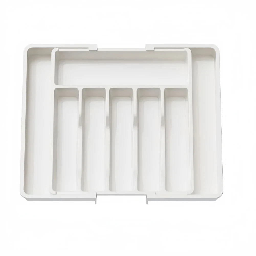 Kitchen Drawer Organizer Adjustable 8 Compartment PP Plastic Cutlery Tray