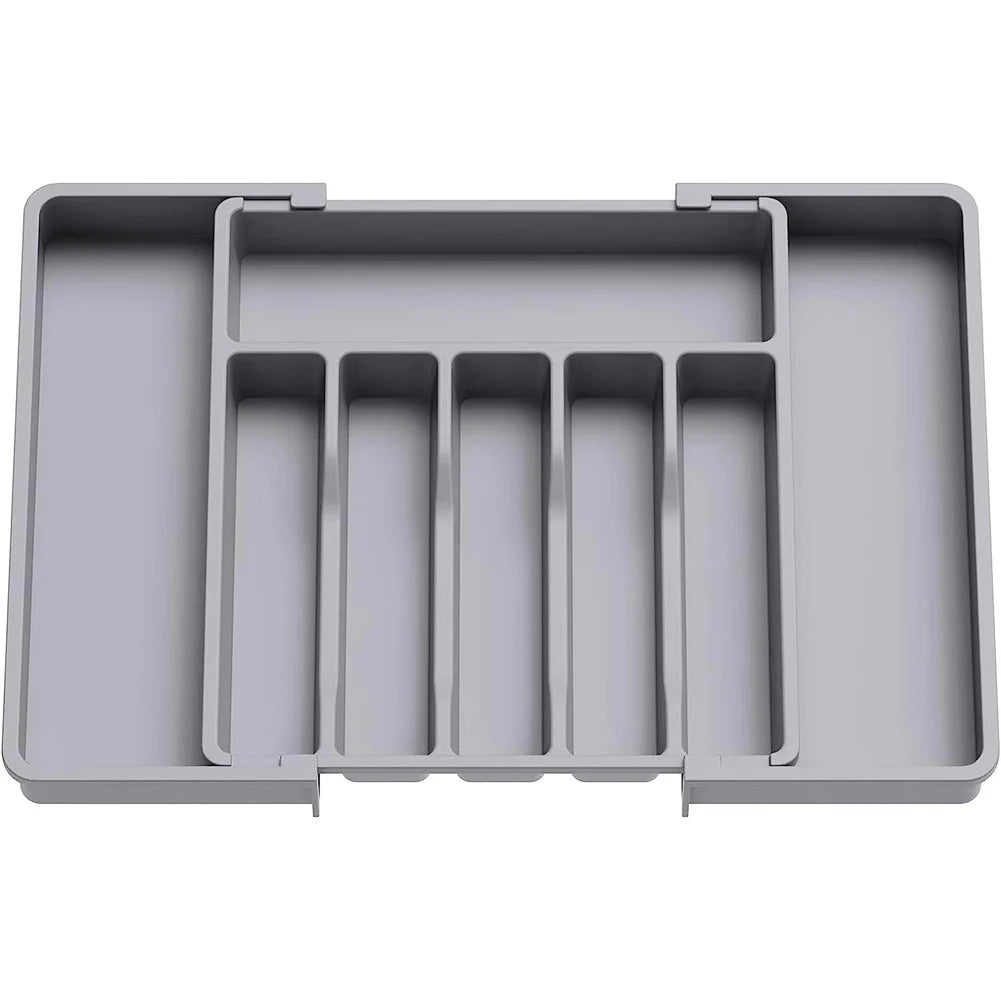 Kitchen Drawer Organizer Adjustable 8 Compartment PP Plastic Cutlery Tray