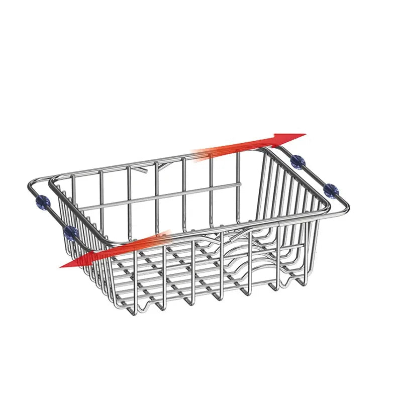 Sink Dish Rack Stainless Steel Expandable Adjustable Over Sink