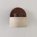 Adjustable Wall Sconce - Natural Travertine & Wood Design