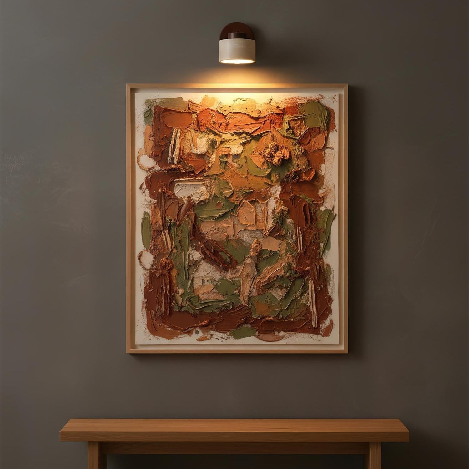 Adjustable Wall Sconce - Natural Travertine & Wood Design