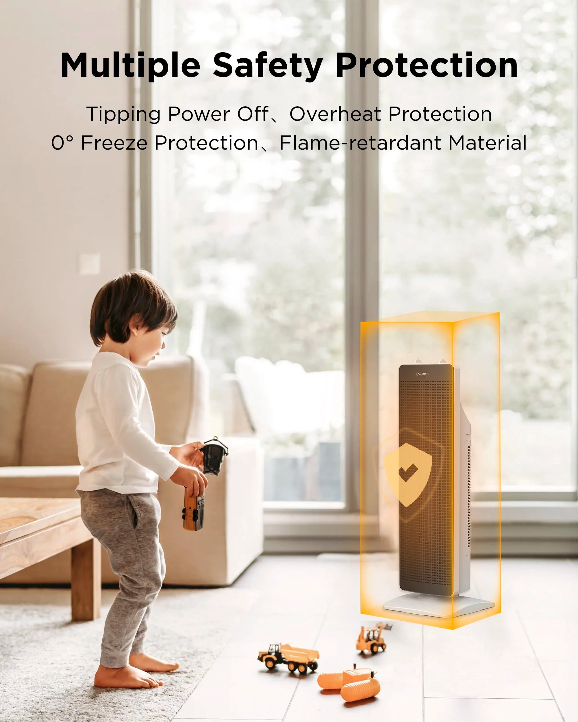 Freynthe - Electric Ceramic Heater with Thermostat and Oscillation
