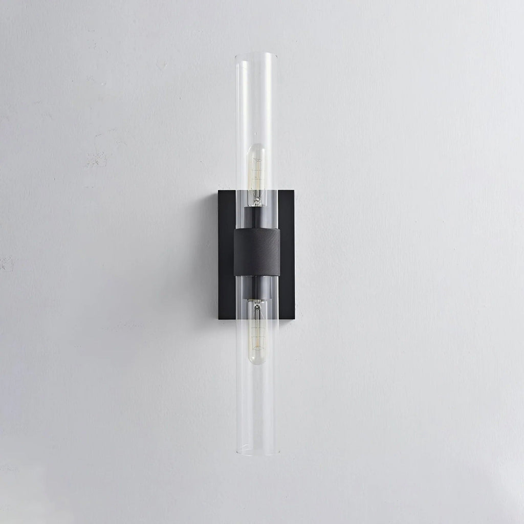 Aether Clear Glass Cylinder Wall Sconce
