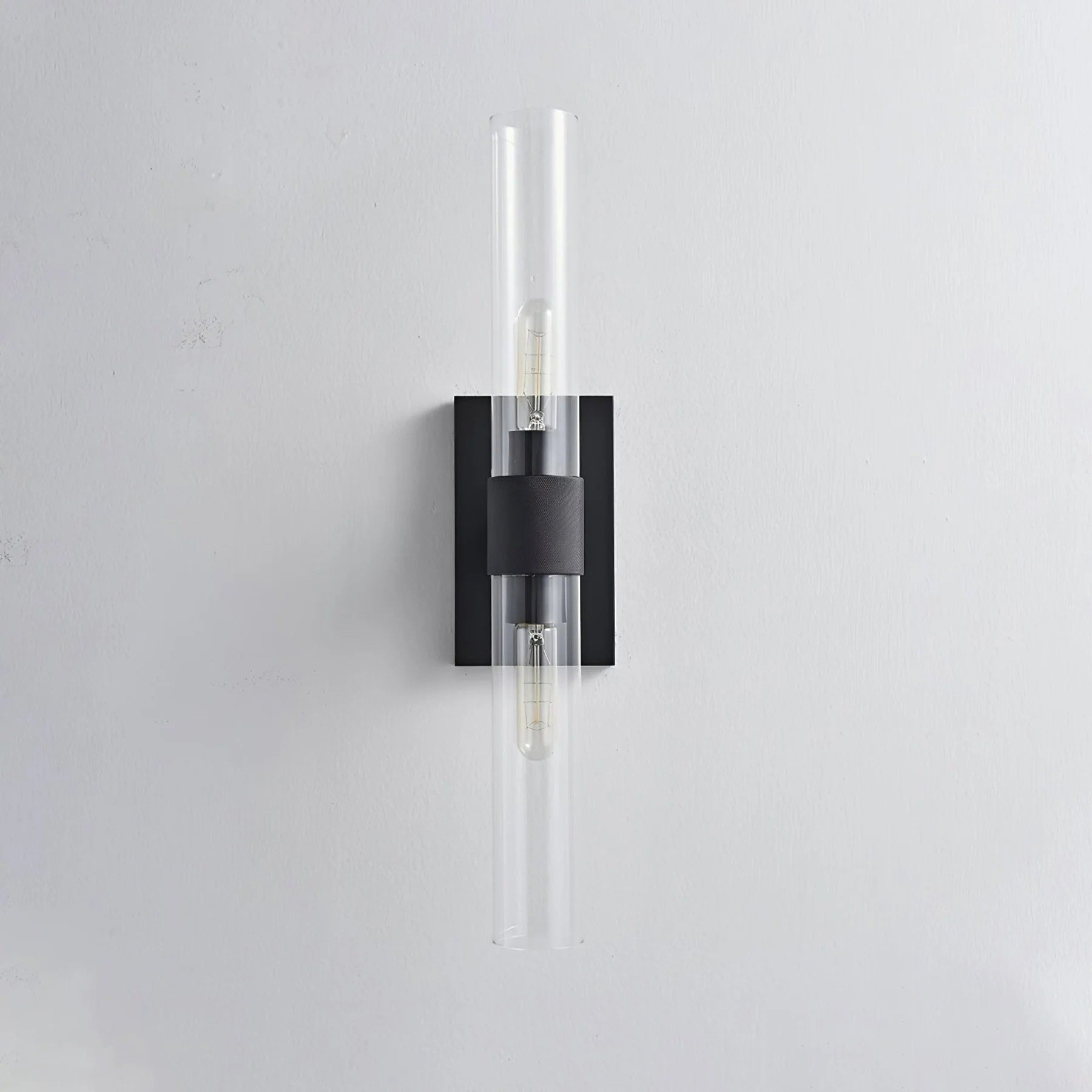 Aether Clear Glass Cylinder Wall Sconce
