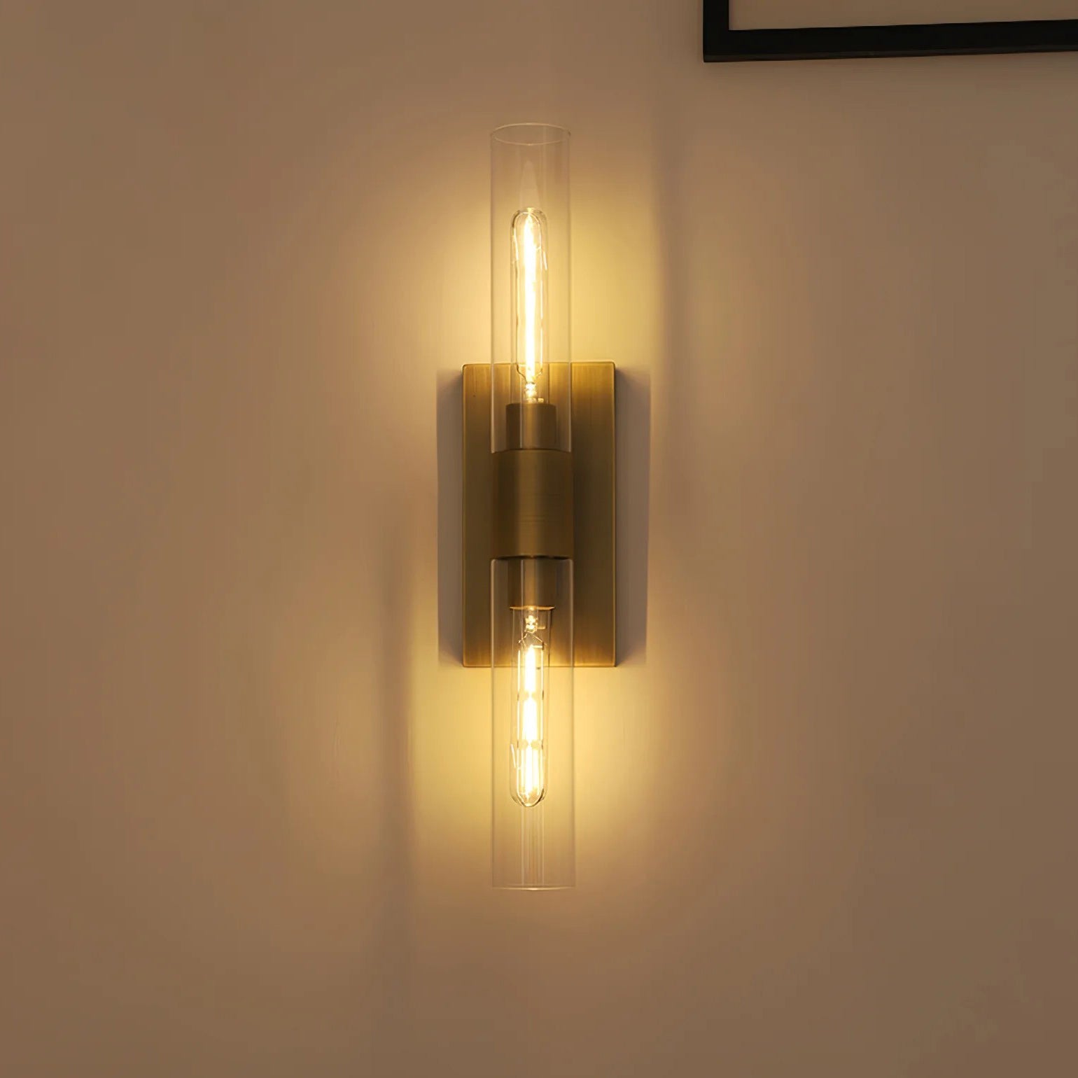 Aether Clear Glass Cylinder Wall Sconce