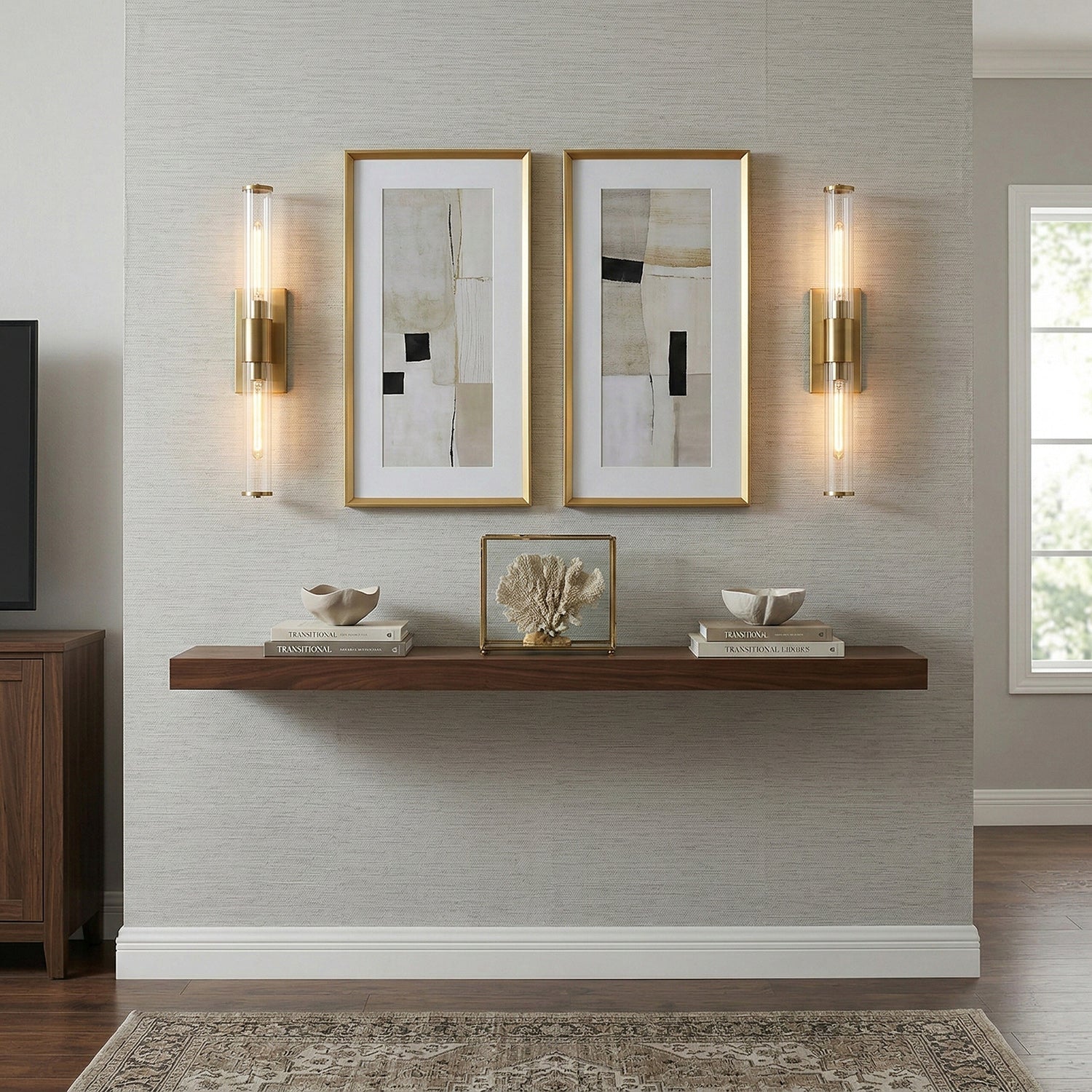 Aether Clear Glass Cylinder Wall Sconce