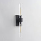 Aether Clear Glass Cylinder Wall Sconce