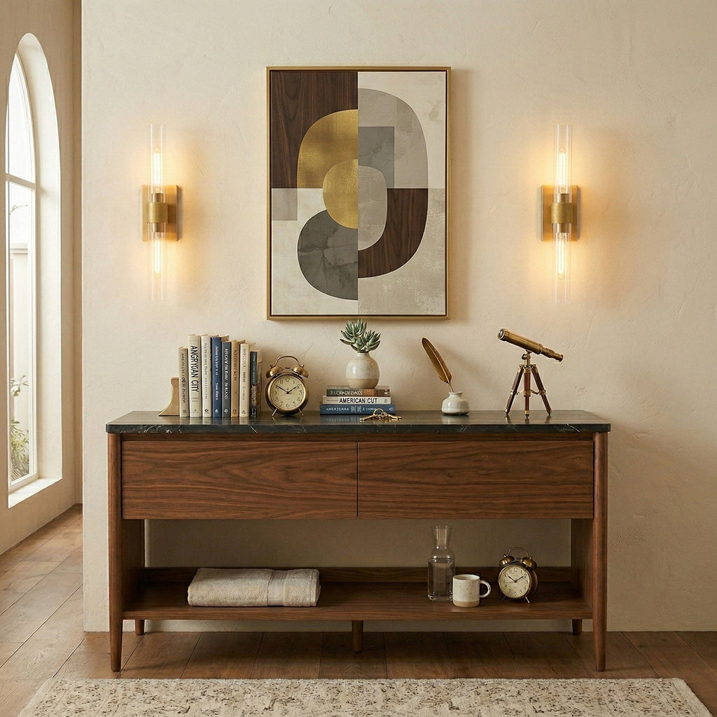 Aether Clear Glass Cylinder Wall Sconce
