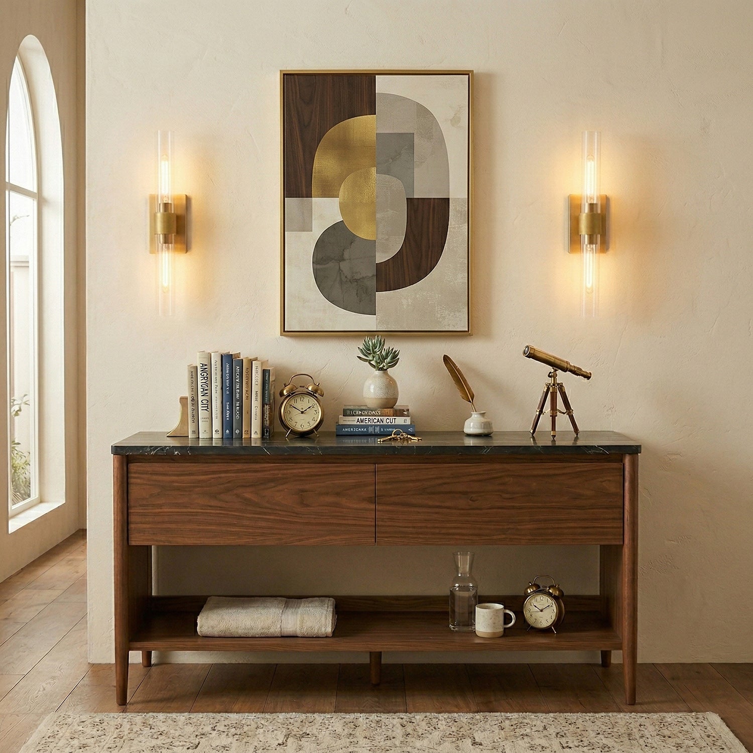 Aether Clear Glass Cylinder Wall Sconce