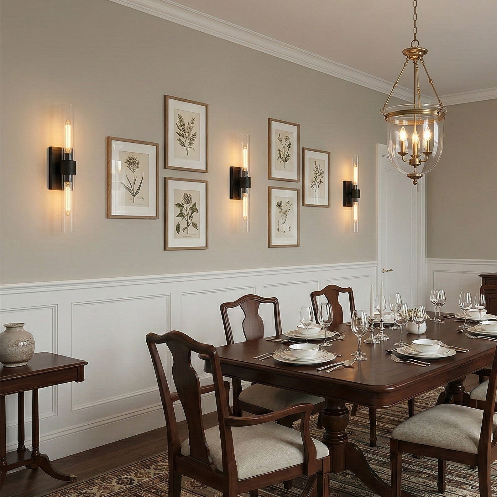 Aether Clear Glass Cylinder Wall Sconce