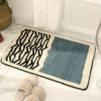 NordicFlow – Luxurious Handmade Bath Mat with Abstract Pattern for Elegant Bathrooms