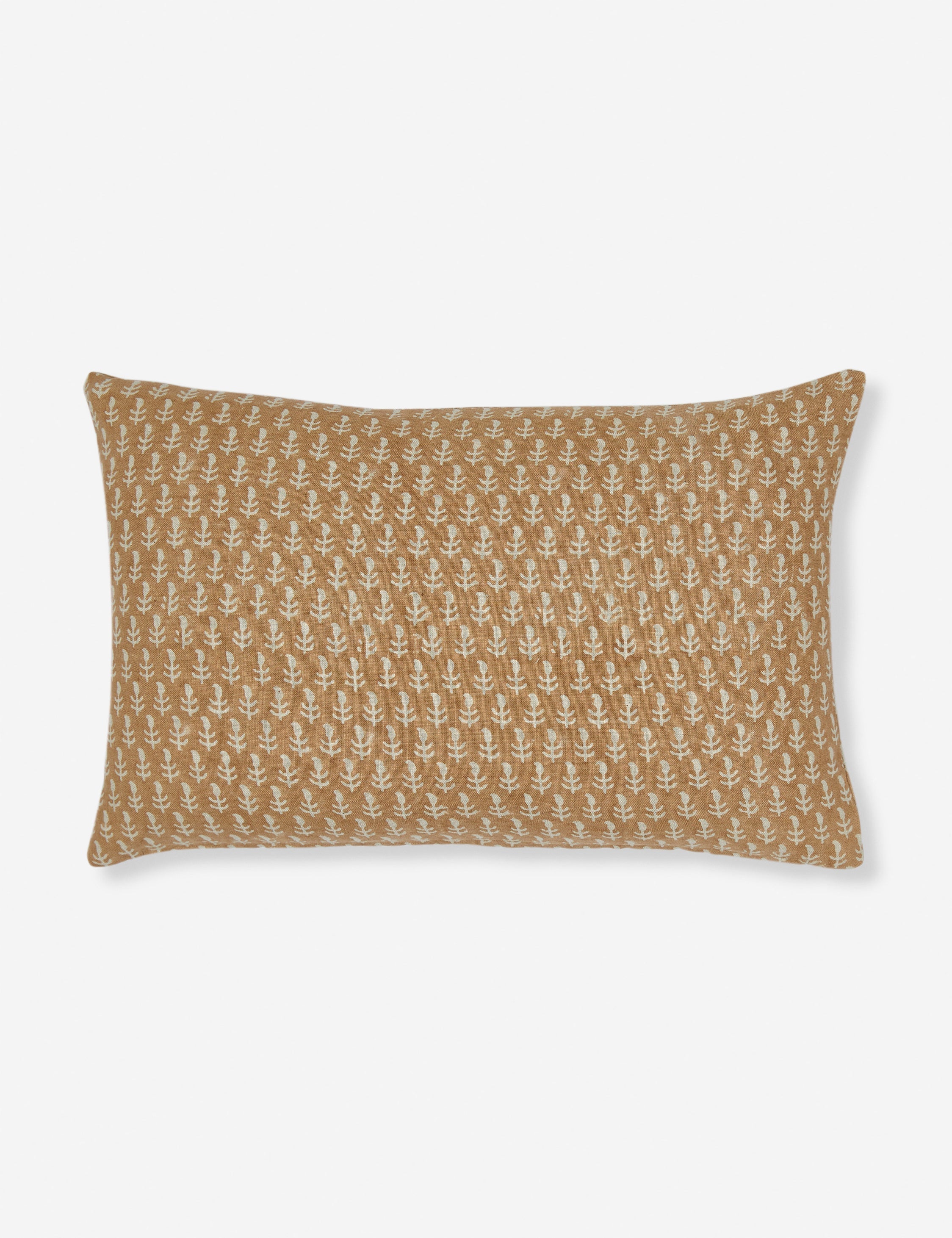 Astra Linen Pillow | Handmade Block Print, Floral Design