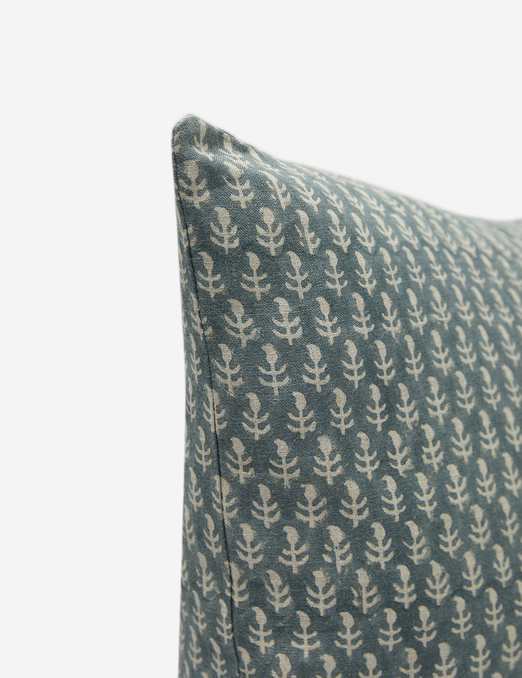 Astra Linen Pillow | Handmade Block Print, Floral Design