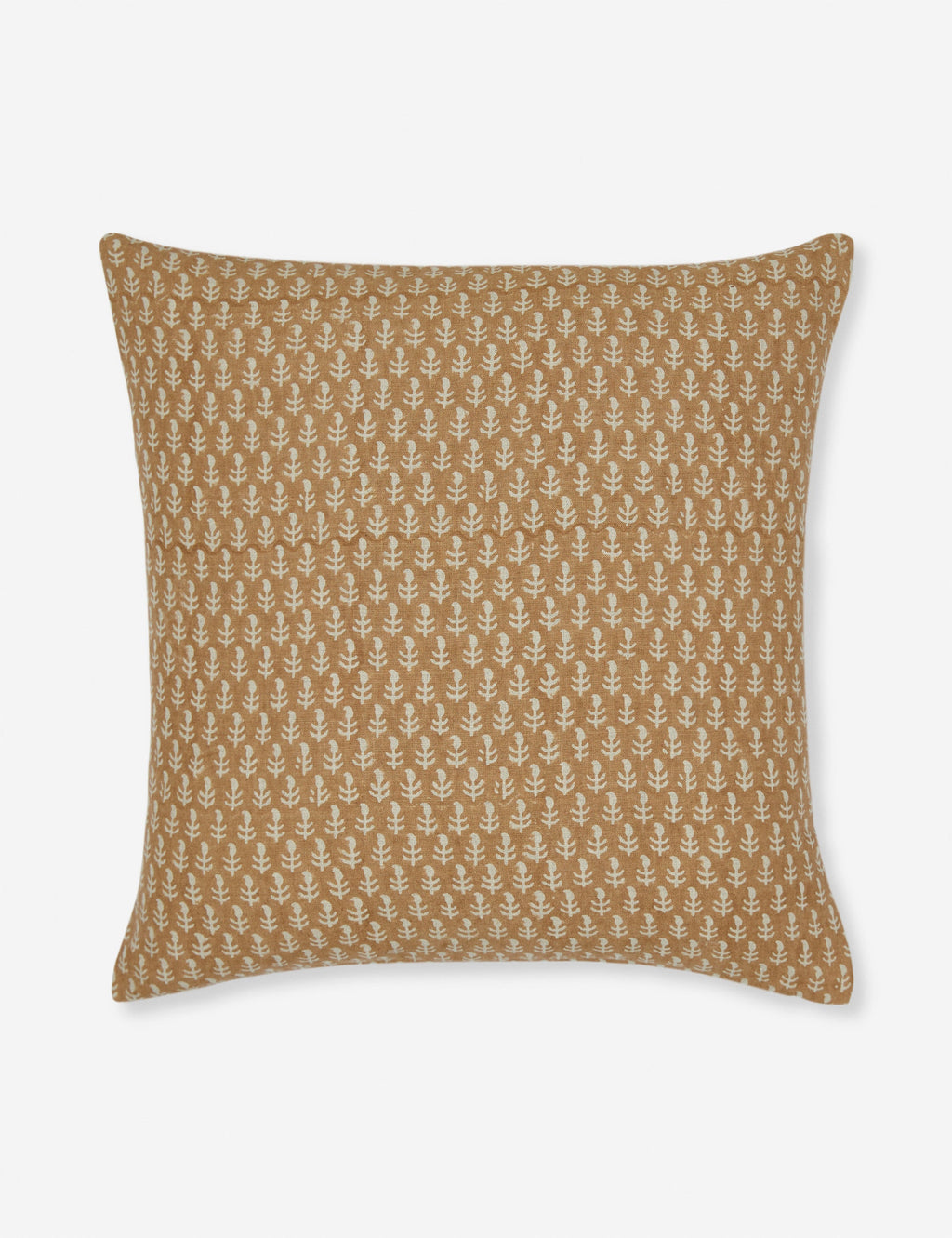 Astra Linen Pillow | Handmade Block Print, Floral Design