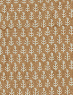 Astra Linen Pillow | Handmade Block Print, Floral Design