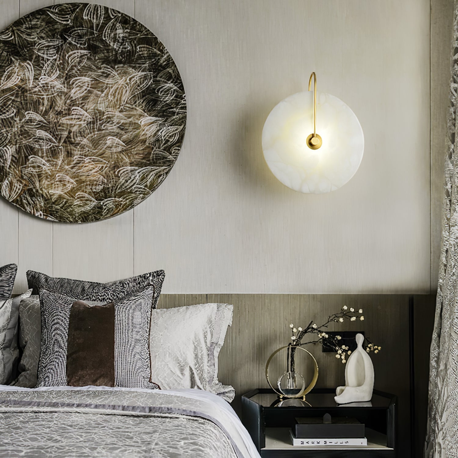 Bela Alabaster Wall Lamp | Art Deco Design, Integrated LED