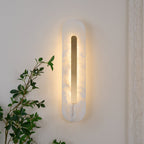 Bello Wandlamp | Wit Albast & Messing, Geïntegreerde LED