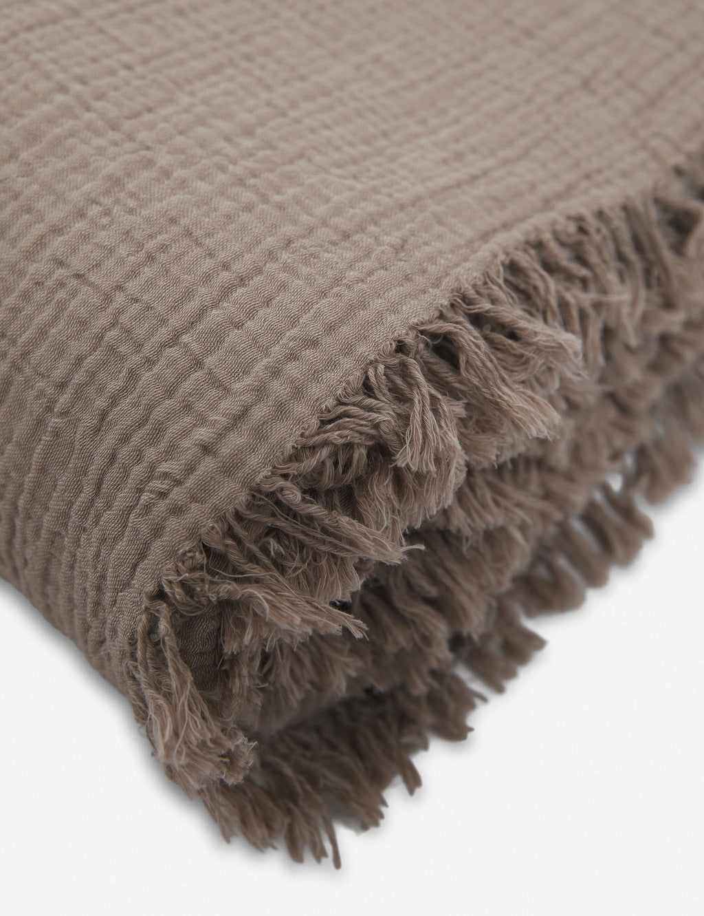 Alaia Bed Cover | Organic Cotton, Fringed Ends