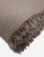 Alaia Bed Cover | Organic Cotton, Fringed Ends