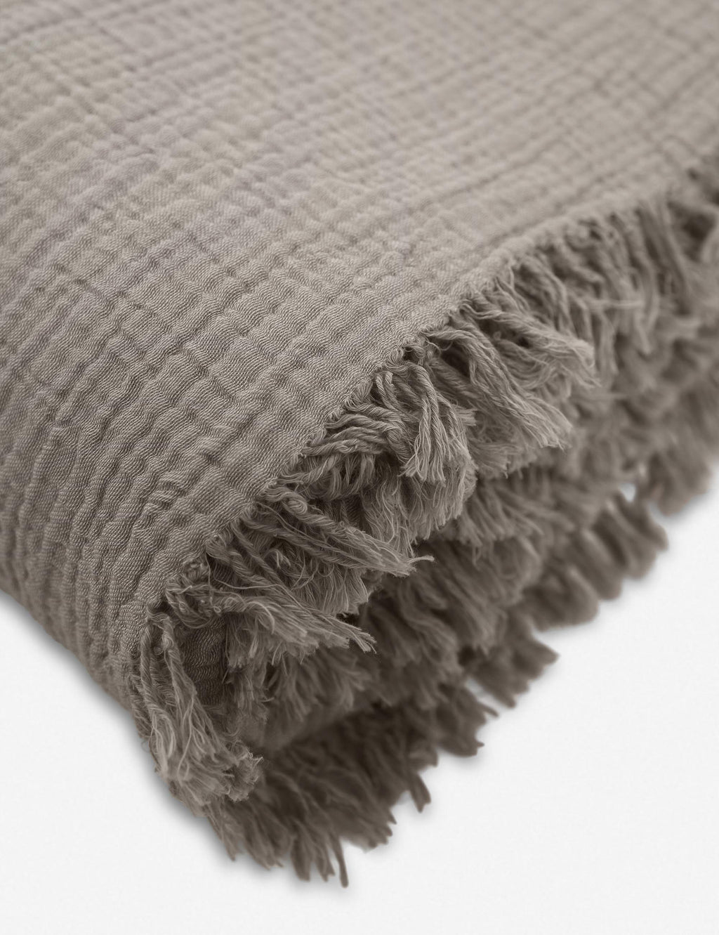 Alaia Bed Cover | Organic Cotton, Fringed Ends