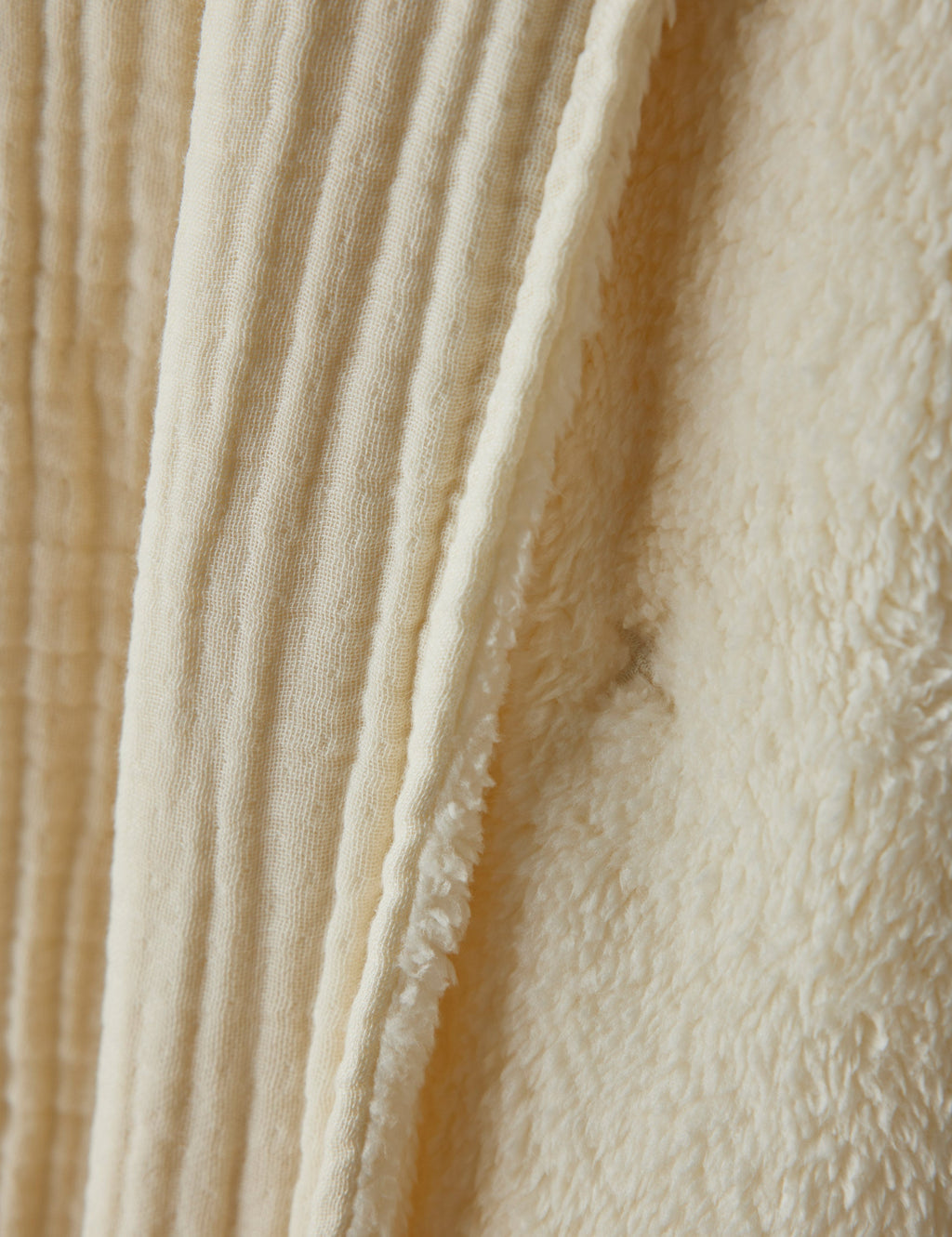 Alera Sherpa Throw | Plush Organic Cotton, Fringed Ends