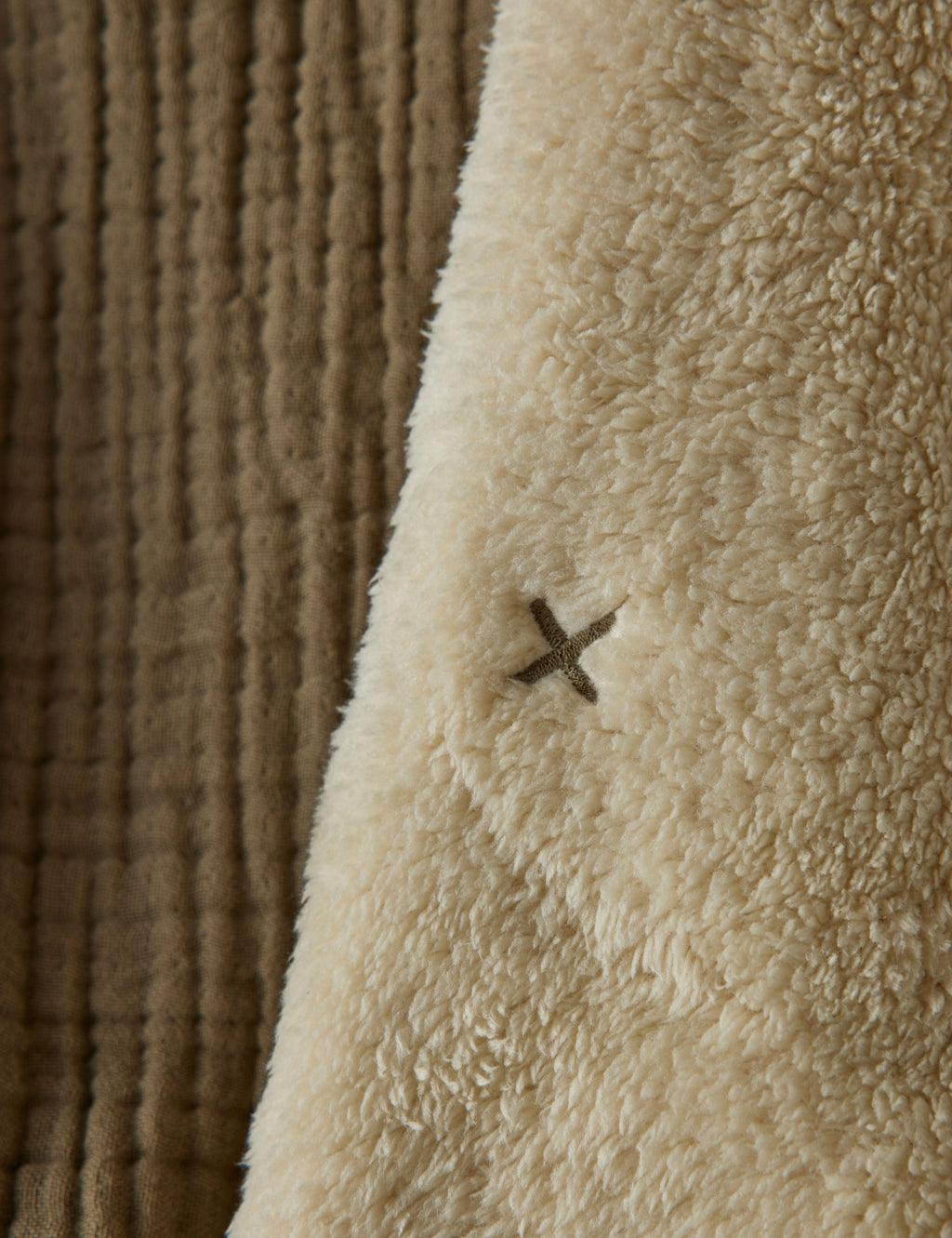 Alera Sherpa Throw | Plush Organic Cotton, Fringed Ends