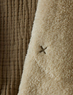 Alera Sherpa Throw | Plush Organic Cotton, Fringed Ends