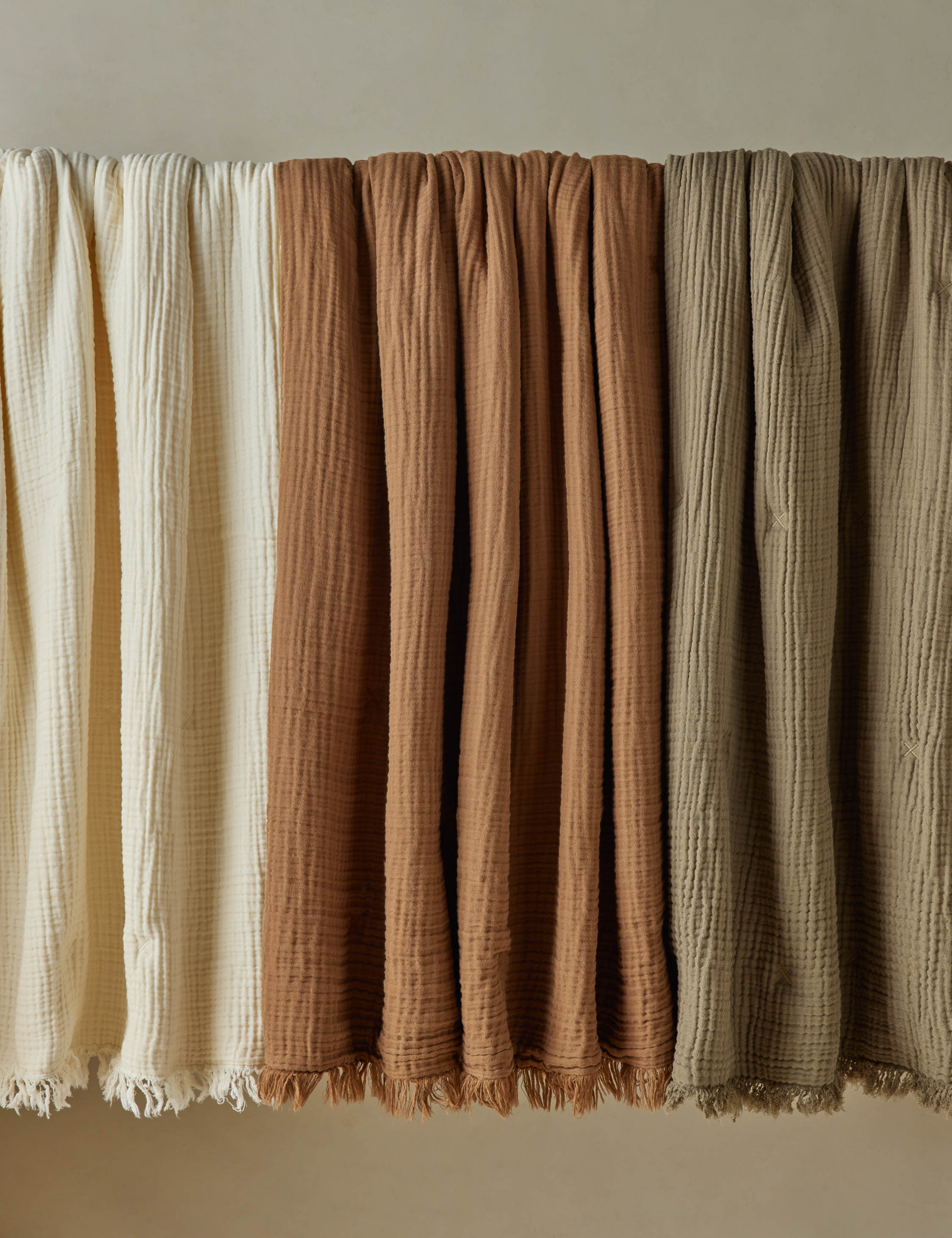 Alera Sherpa Throw | Plush Organic Cotton, Fringed Ends
