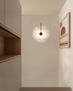 AlbaCiré: Modern LED Wall Light Made of Alabaster in Circular Design – for Bedroom & Living Area