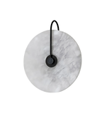 AlbaCiré: Modern LED Wall Light Made of Alabaster in Circular Design – for Bedroom & Living Area