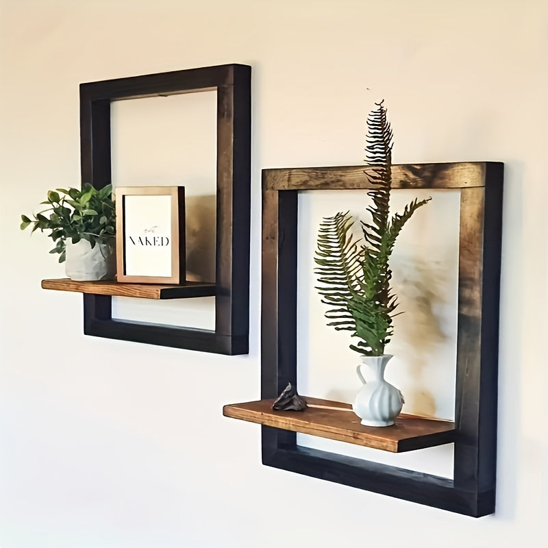 AlbumStil: Modern Wall Shelves – Space-saving, Decorative & Easy to Care for with Wood Finish for Pictures & Decor
