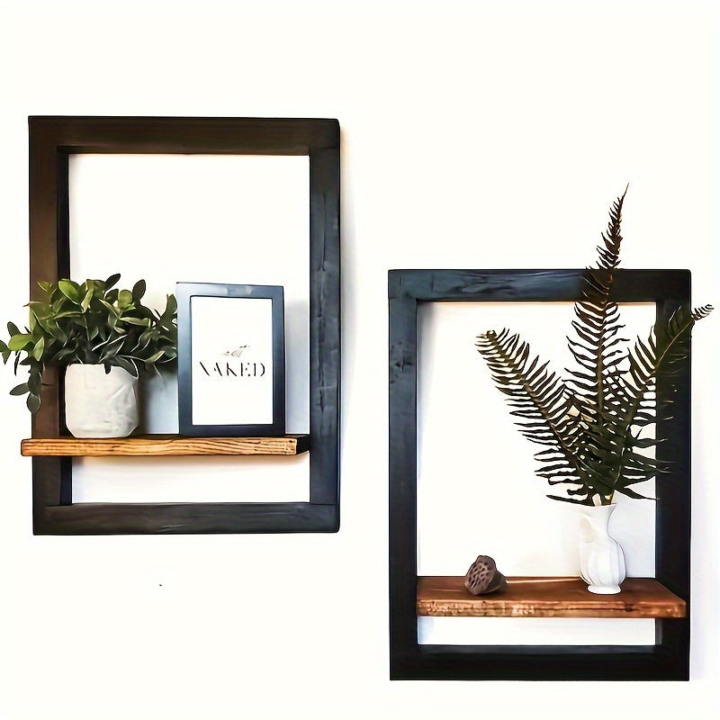 AlbumStil: Modern Wall Shelves – Space-saving, Decorative & Easy to Care for with Wood Finish for Pictures & Decor