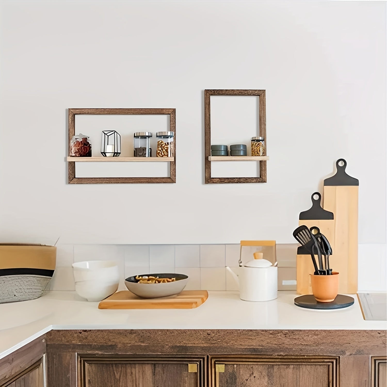 AlbumStil: Modern Wall Shelves – Space-saving, Decorative & Easy to Care for with Wood Finish for Pictures & Decor
