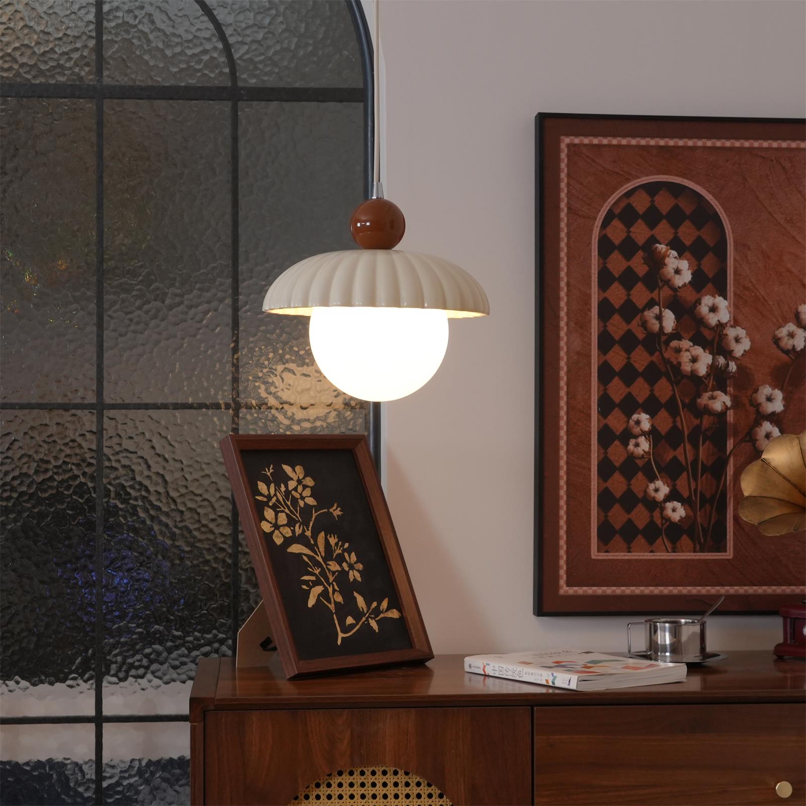 Nyelora – Modern Ceiling Lamp with Layered Textured Glass
