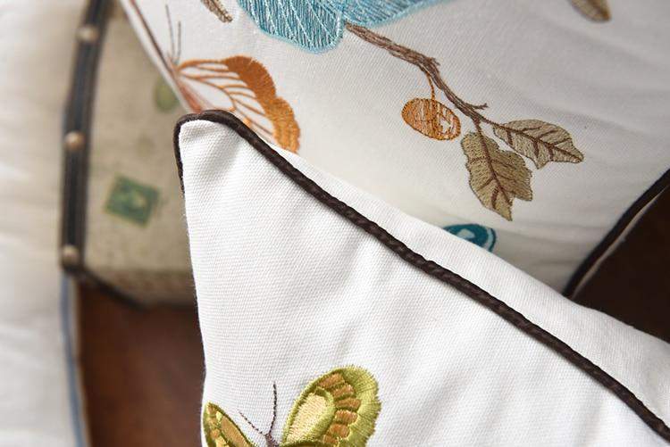 Fiora Cushion Cover | Artisan Embroidery, 45x45 cm