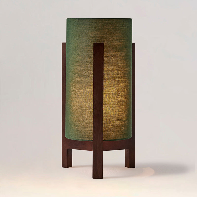 Aliyah Wood & Fabric Lantern Table Lamp