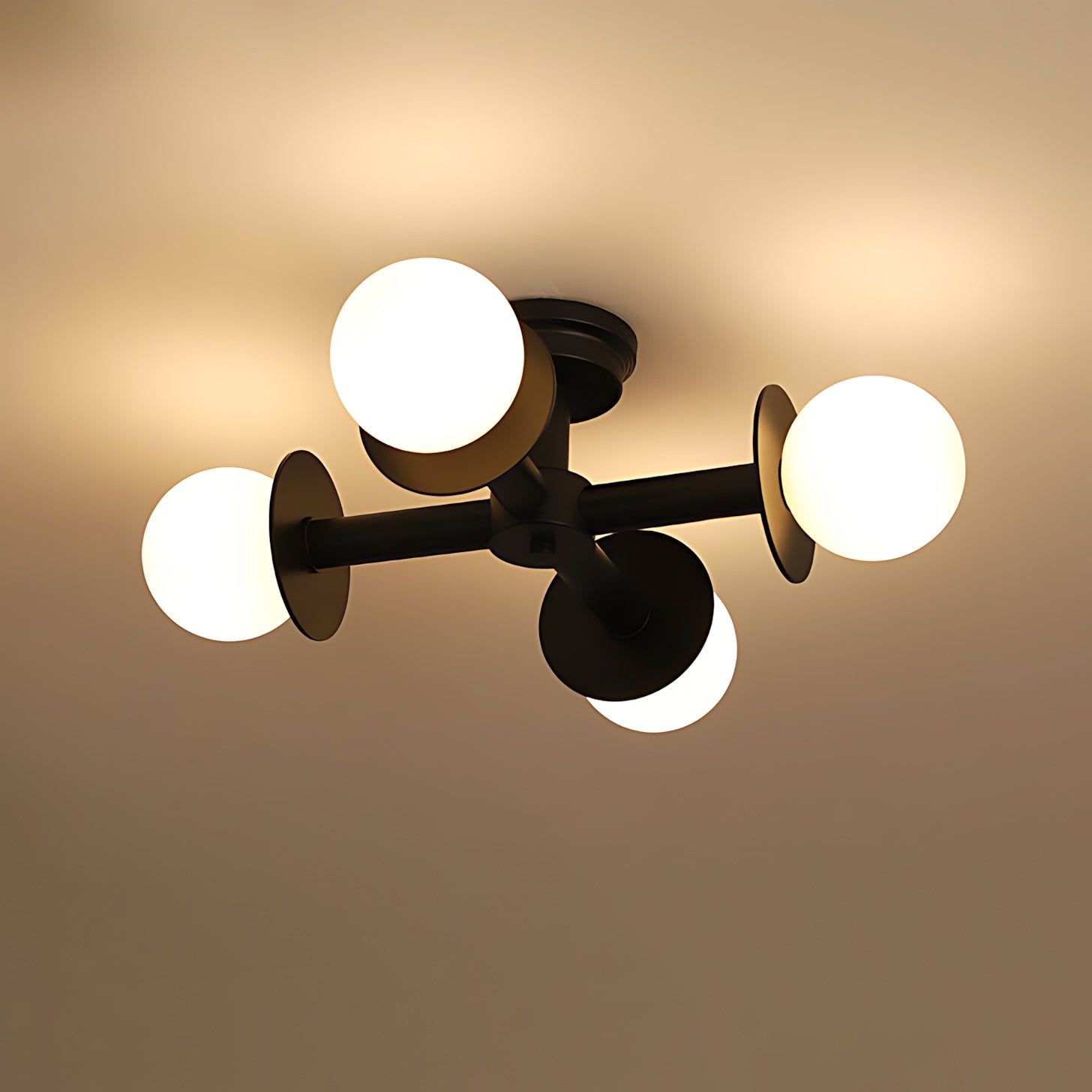 Allegra Geometric 4-Globe Ceiling Light