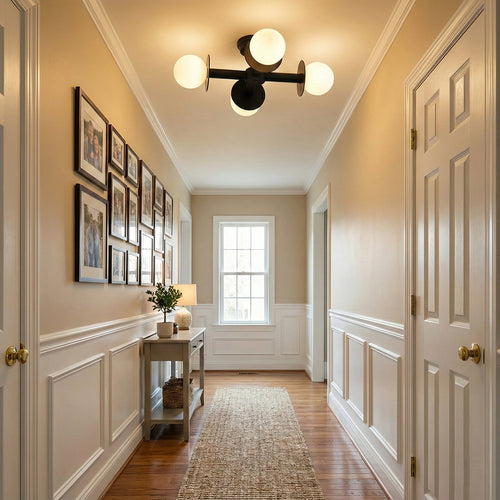 Allegra Geometric 4-Globe Ceiling Light