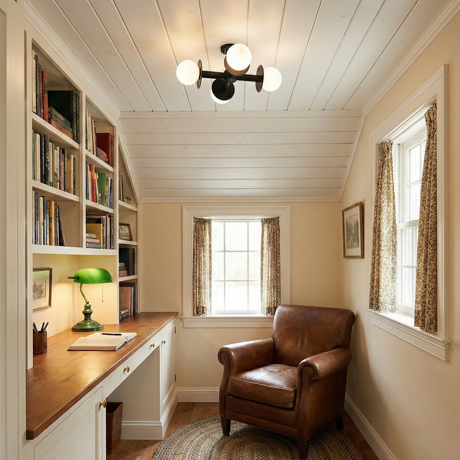 Allegra Geometric 4-Globe Ceiling Light
