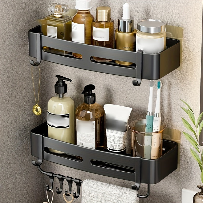 AluEcke: Wall Shelves for Bathrooms – Durable Aluminum Corner Shelf, Floating & Space-Saving for Cosmetics & Care Products