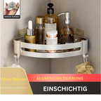 AluEcke: Wall Shelves for Bathrooms – Durable Aluminum Corner Shelf, Floating & Space-Saving for Cosmetics & Care Products