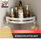 AluEcke: Wall Shelves for Bathrooms – Durable Aluminum Corner Shelf, Floating & Space-Saving for Cosmetics & Care Products