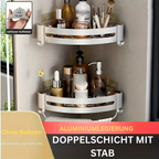 AluEcke: Wall Shelves for Bathrooms – Durable Aluminum Corner Shelf, Floating & Space-Saving for Cosmetics & Care Products