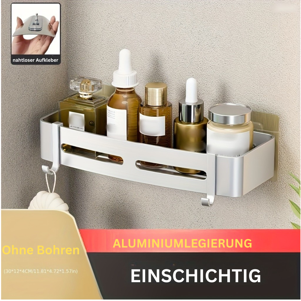 AluEcke: Wall Shelves for Bathrooms – Durable Aluminum Corner Shelf, Floating & Space-Saving for Cosmetics & Care Products