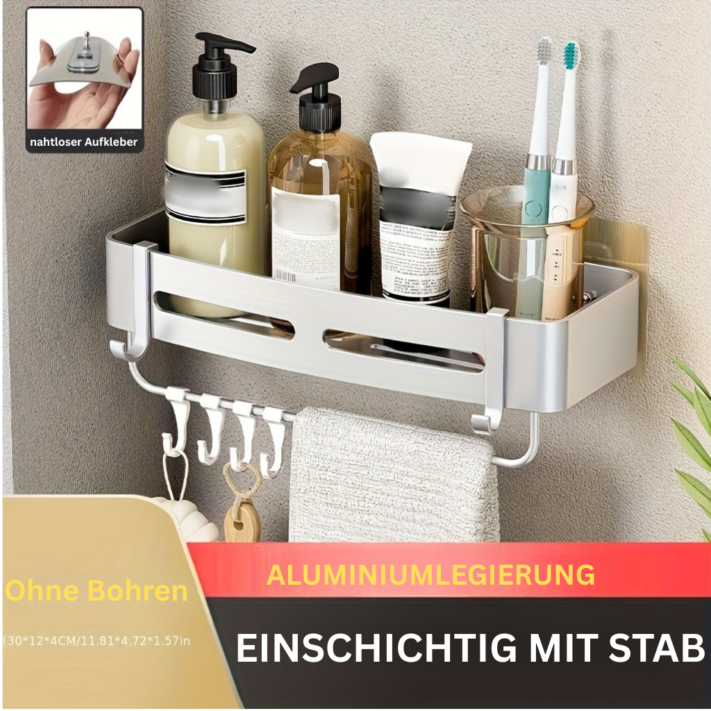AluEcke: Wall Shelves for Bathrooms – Durable Aluminum Corner Shelf, Floating & Space-Saving for Cosmetics & Care Products