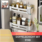 AluEcke: Wall Shelves for Bathrooms – Durable Aluminum Corner Shelf, Floating & Space-Saving for Cosmetics & Care Products