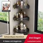 AluEcke: Wall Shelves for Bathrooms – Durable Aluminum Corner Shelf, Floating & Space-Saving for Cosmetics & Care Products