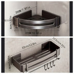 AluEcke: Wall Shelves for Bathrooms – Durable Aluminum Corner Shelf, Floating & Space-Saving for Cosmetics & Care Products