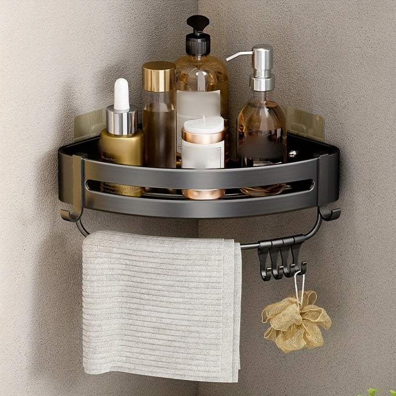 AluEcke: Wall Shelves for Bathrooms – Durable Aluminum Corner Shelf, Floating & Space-Saving for Cosmetics & Care Products