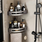 AluEcke: Wall Shelves for Bathrooms – Durable Aluminum Corner Shelf, Floating & Space-Saving for Cosmetics & Care Products